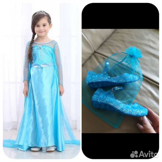 Новое платье Эльзы + туфли Эльзы