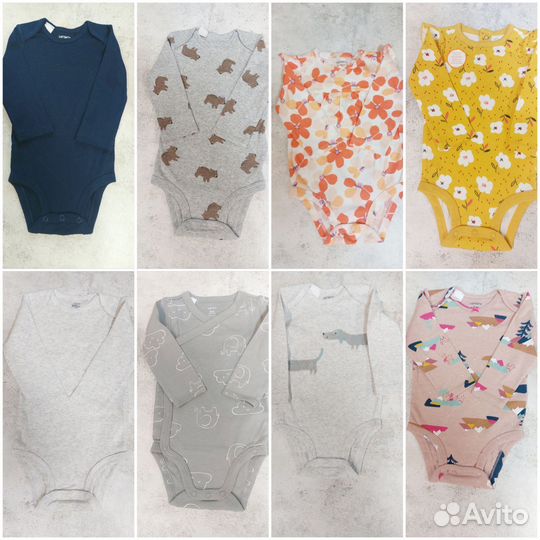 Боди новое с длинным рукавом Carters 68