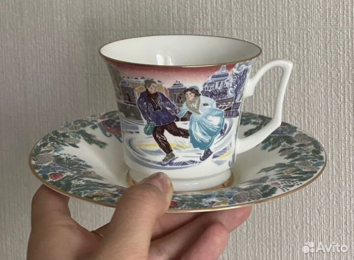 Чашка с блюдцем ифз Серебряные коньки