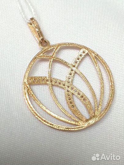 Подвеска с синтетическим камнем Золото