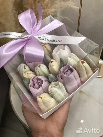 Зефирные букеты на заказ, коробка зефира