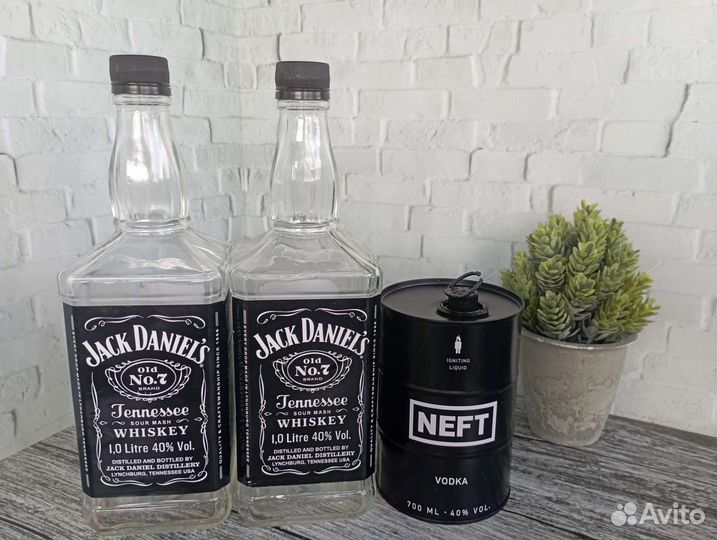 Бутылка стеклянная Джек Дэниэлс