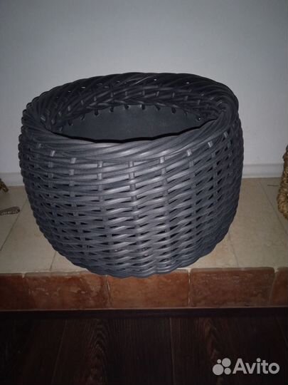 Кадка из искуственного ротанга