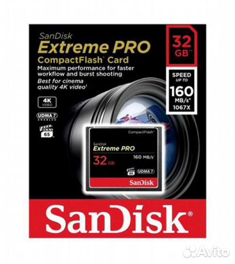 SanDisk CompactFlash 32Gb Extreme Pro 160x