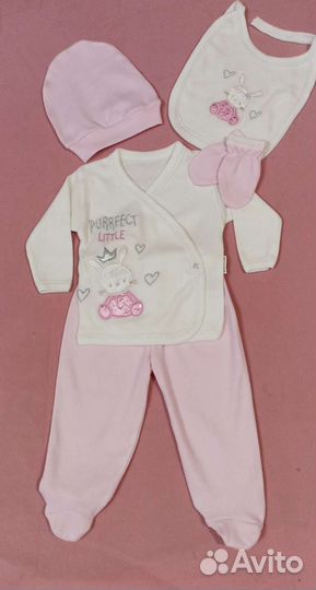 Комплект на выписку для девочки лето