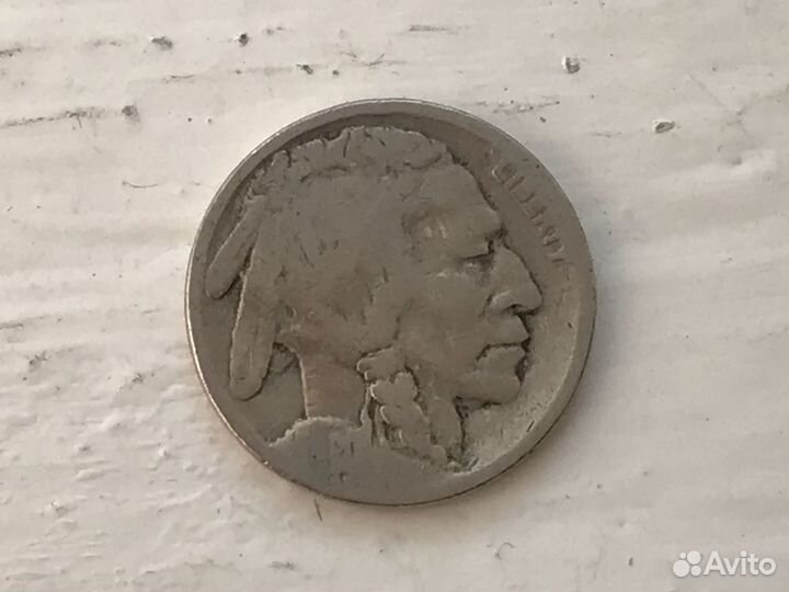 Монета 5(V ) и 1 цент(индеец ), Америка + 25 цент