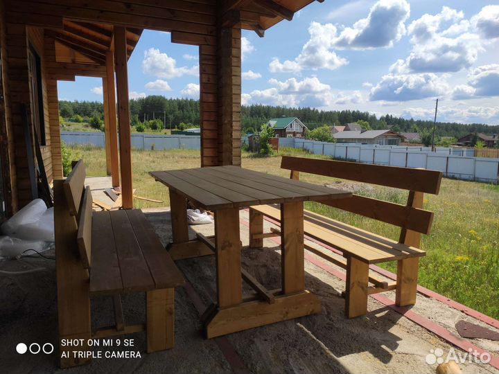 Столы лавочки из дерева