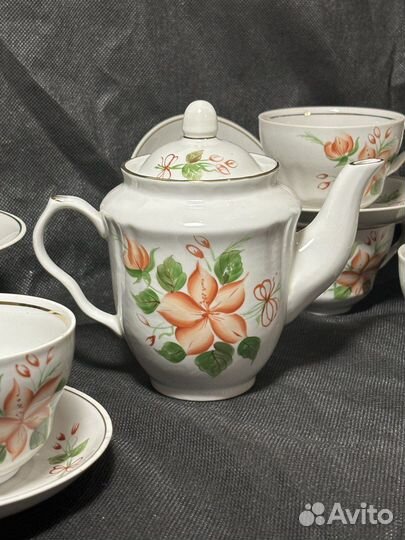 Чайный сервиз СССР Барановка ручная роспись