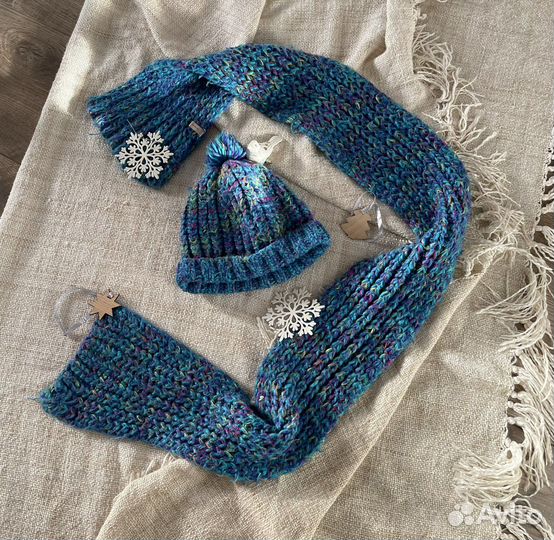 Комплект шапка и шарф для девочки