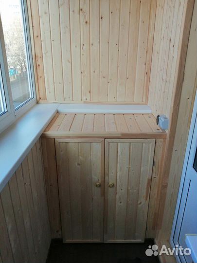 Отделка балконов, лоджй евровагонкой, мдф, плaстик