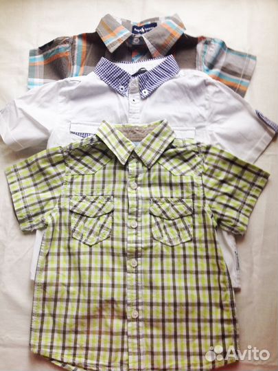 Две рубашки и жилет / рост 104 - пакетом