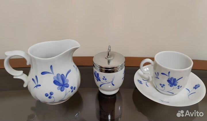 Круэт кодлер, сливочник, чайная пара R. Worcеstеr