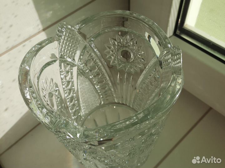 Хрустальная ваза для цветов советская СССР