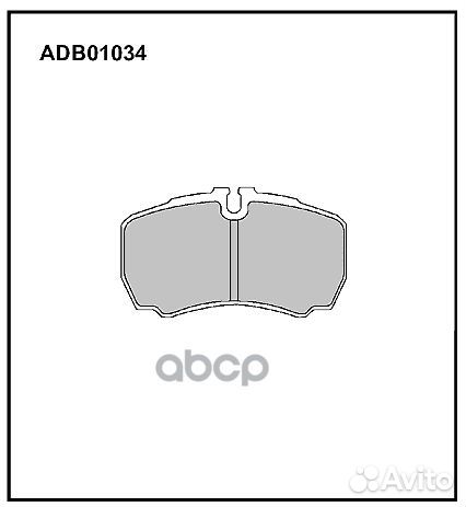 Колодки тормозные дисковые зад ADB01034 ALL