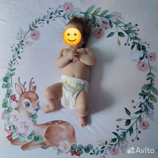 Фото плед по месяцам для малыша, размер 150х100 см