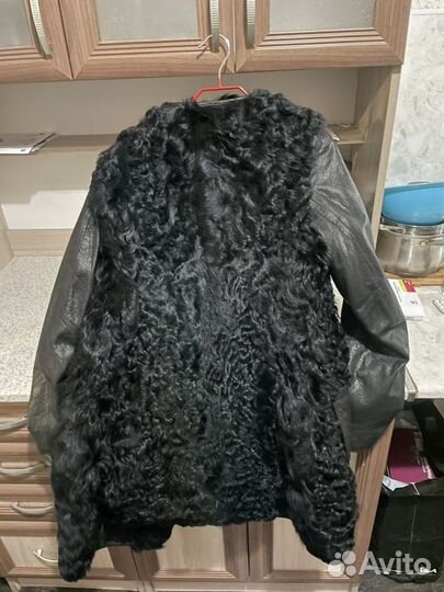 Куртка женская кожа каракуль