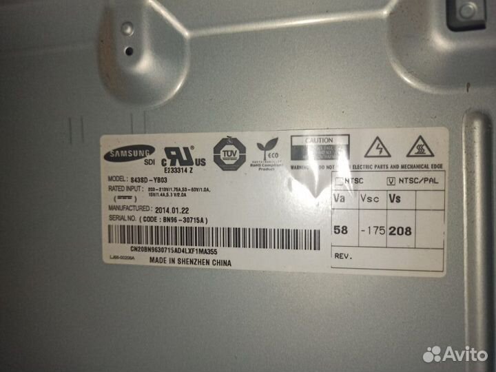 Samsung PE43H4000AK блоки с разбора