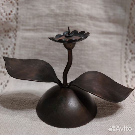 Подсвечник винтаж медный сплав СССР