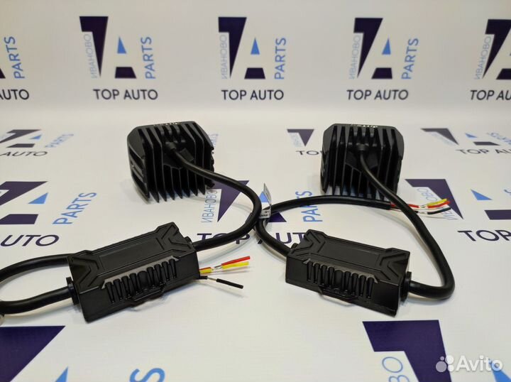 Птф LED линзы 60W 2 режима белый / желтый