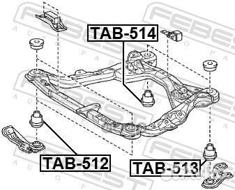 Сайленблок подрамника toyota camry acv40/gsv40