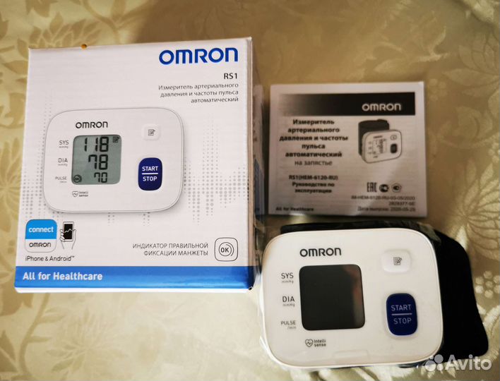 Тонометр Omron RS1 на запястье новый