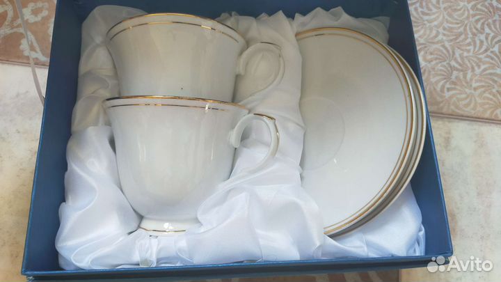 Чайная пара новая в подарочной упаковке