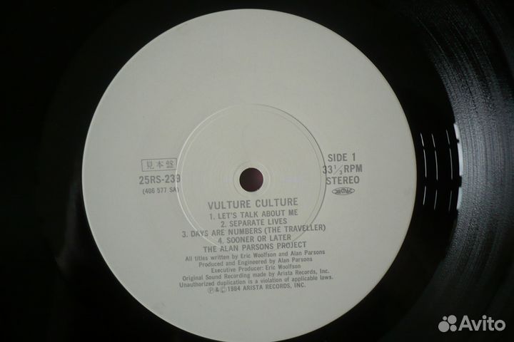 Alan parsons project vulture culture japan promo