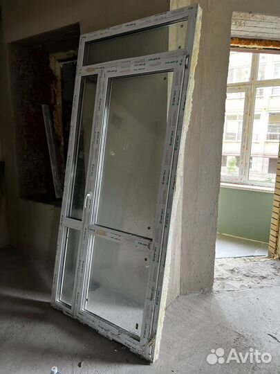 Дверь пластиковая пвх входная бу стекло