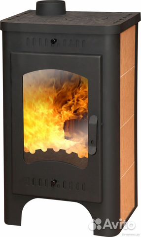 Печь-камин Бавария Оптима с чугунной плитой