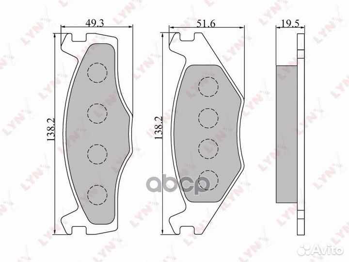 Колодки тормозные дисковые перед BD8004 LYN