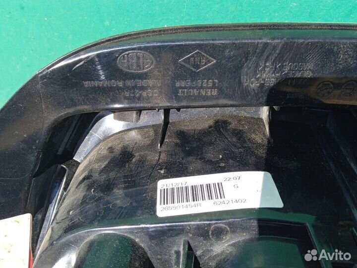Фара задняя renault logan 2
