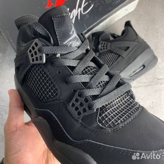 Кроссовки Air Jordan 4 Black Cat (36-45)