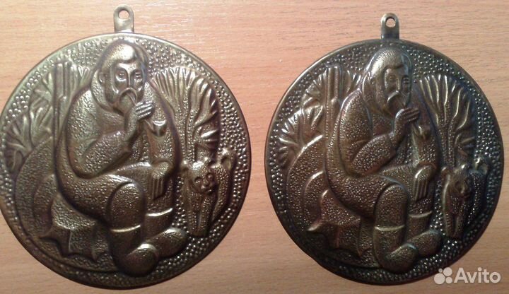 Панно чеканка Охотник СССР