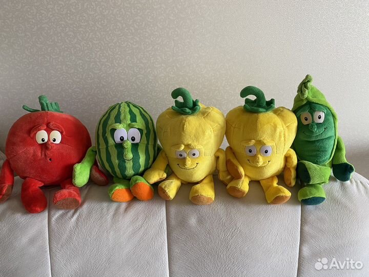 Игрушки Билла мягкие (овощи/фрукты)