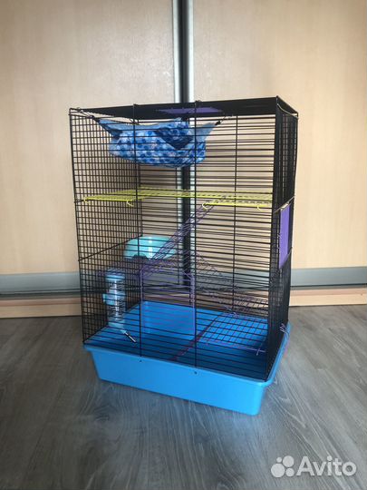 Клетка с аксессуарами для крысы,хомяков