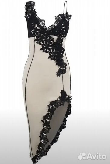 Платье с вырезом на ноге женское