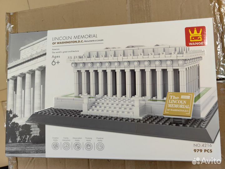 3D конструктор как Lego, Мемориал Линкольна, Wange