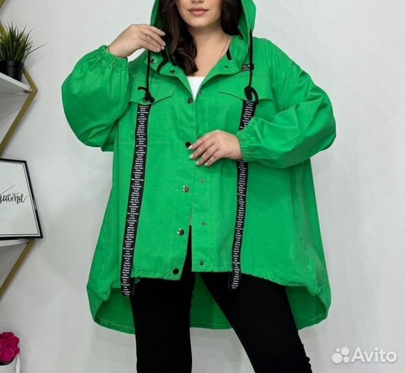 Стильные джинсовки оверсайз польша Barbara до62р