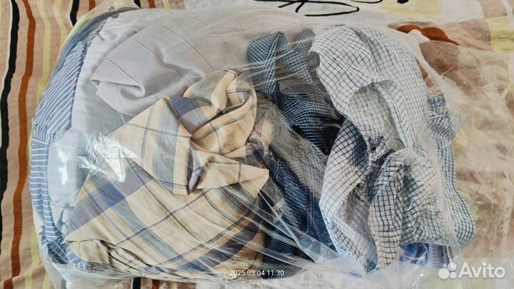 Рубашки мужские для печворка, один мешок