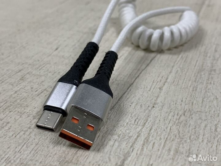 USB Кабель Type-C MRM R22 резиновый витой белый 1м