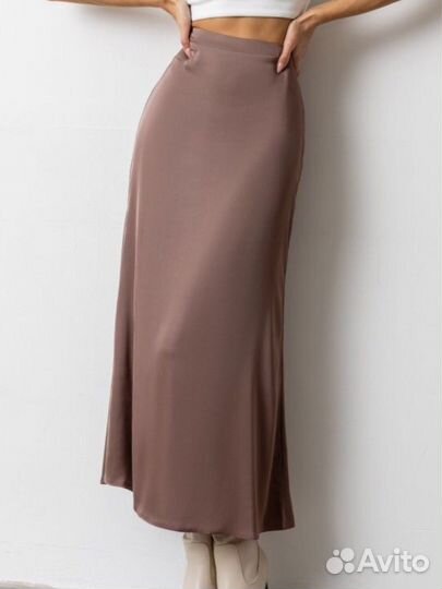 Юбка новая атласная шелковая длинная viaville