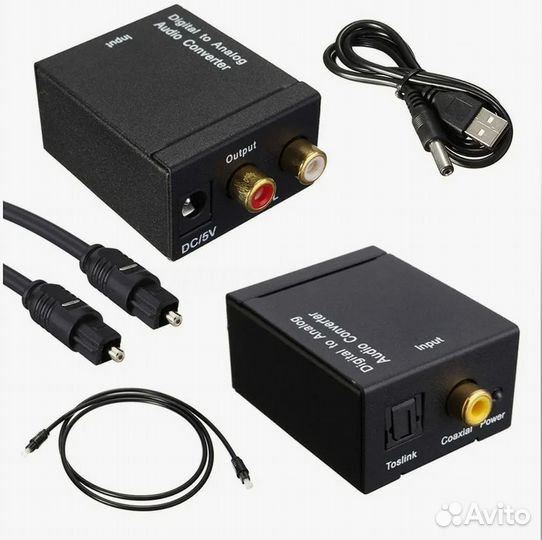 Преобразователь оптика в коаксиал, в RCA
