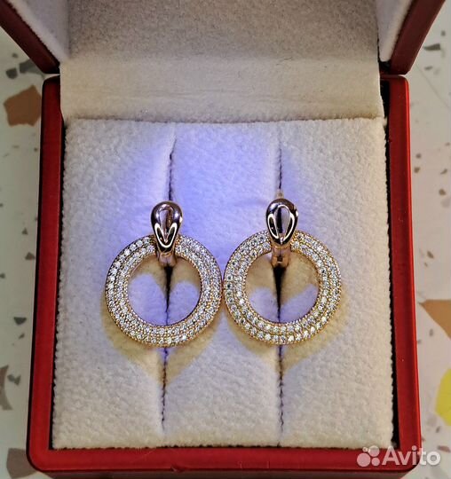 Серьги покрытие золото