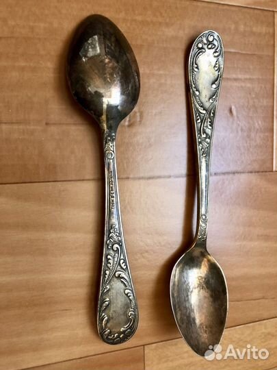 Набор мельхиоровых чайных ложек СССР