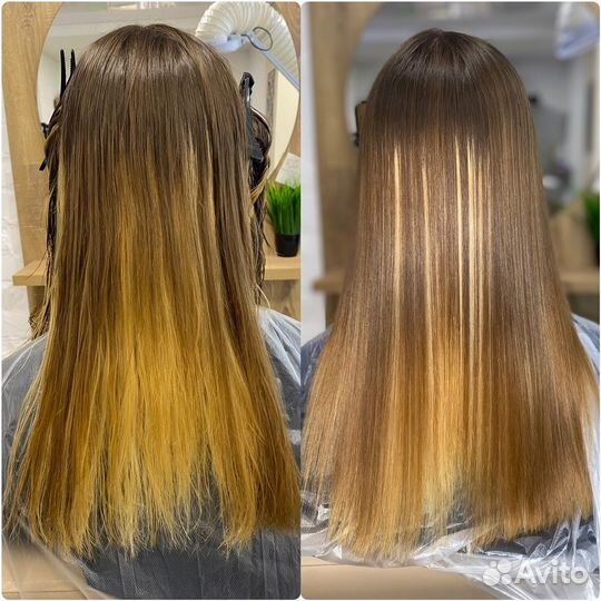 Модель на Кератиновое выпрямление ботокс волос