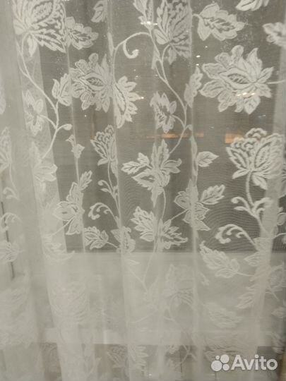 Готовая тюль на ленте