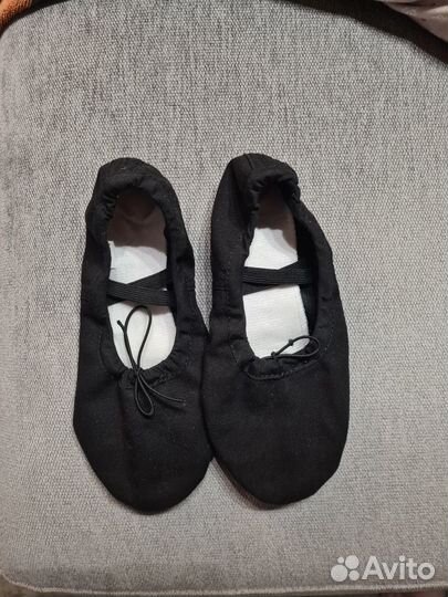 Балетки для танцев 37 размер 24 см (б/у 1 раз)