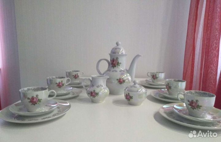 Чайный сервиз(Роза),21 предмет,Германия,тонкий фар