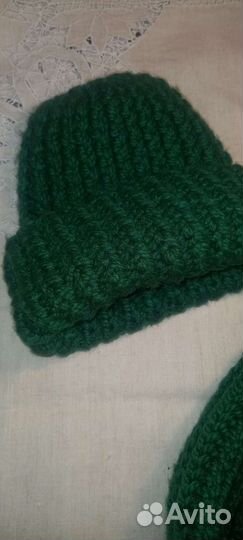 Шапка и снуд, ручная вязка, новый