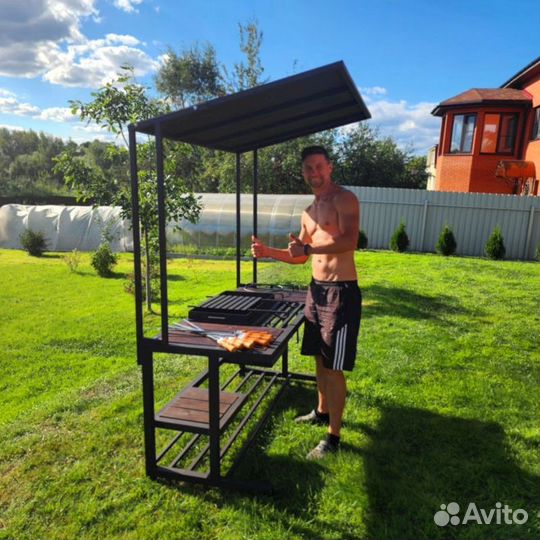 Мангал с крышей